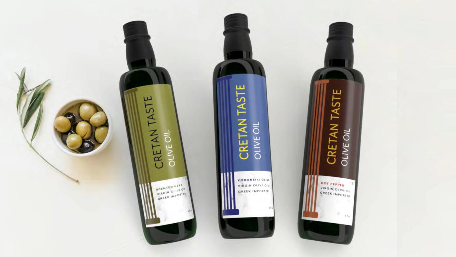 Cretan Taste Olive Oil Package Design