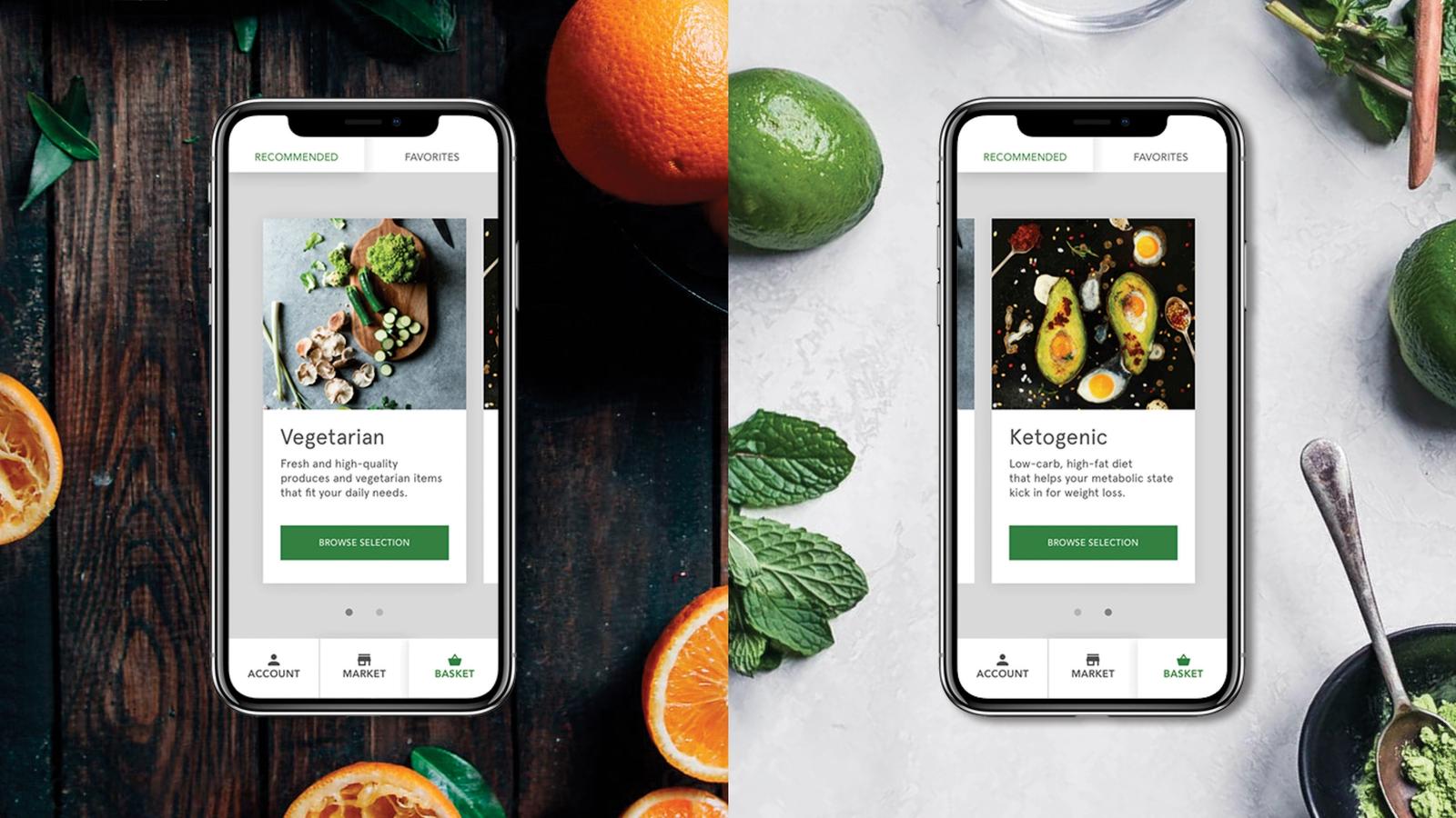Planted // personalized grocery shopping app