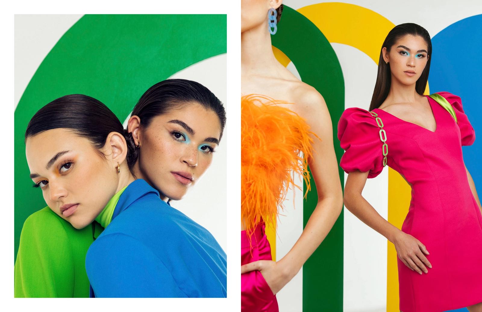 Playing with shapes and bold colors, comes a sexy whimsical take on modern fashion editorial. CREW NAMES AND INSTA TAGS  Photographer: Alexa Merico @lexeye_ Art Direction/Styling: Mackenzie Meyer @macphotographyxx Makeup: Melis Cifcili @meliscifcili Hair: Jovani Fonseca @sstaackz Model: Caroline Churchill @carolinechurchill Model: Mattea Dordevic @matteadordevic Studio: @thewarehouse_miami Set Assistant: Dara Weinstein @dara.weinstein Arches: @dreamerseventsllc