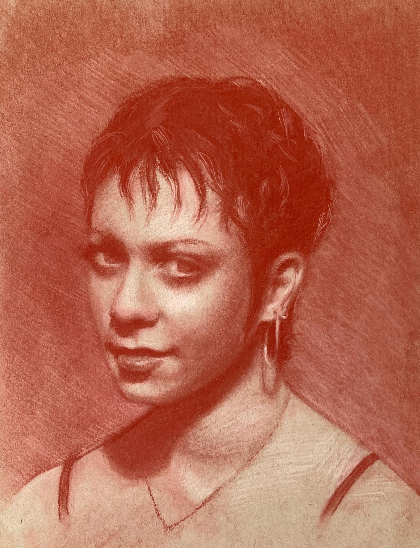Original Pastel Portrait Drawing