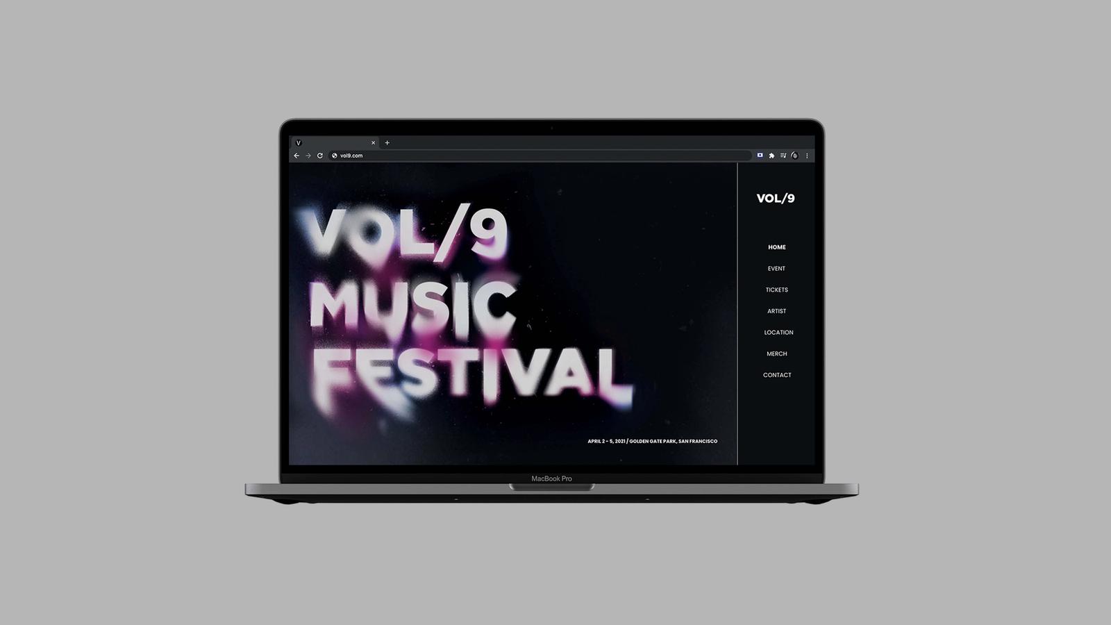 VOL/9  Music Festival Website