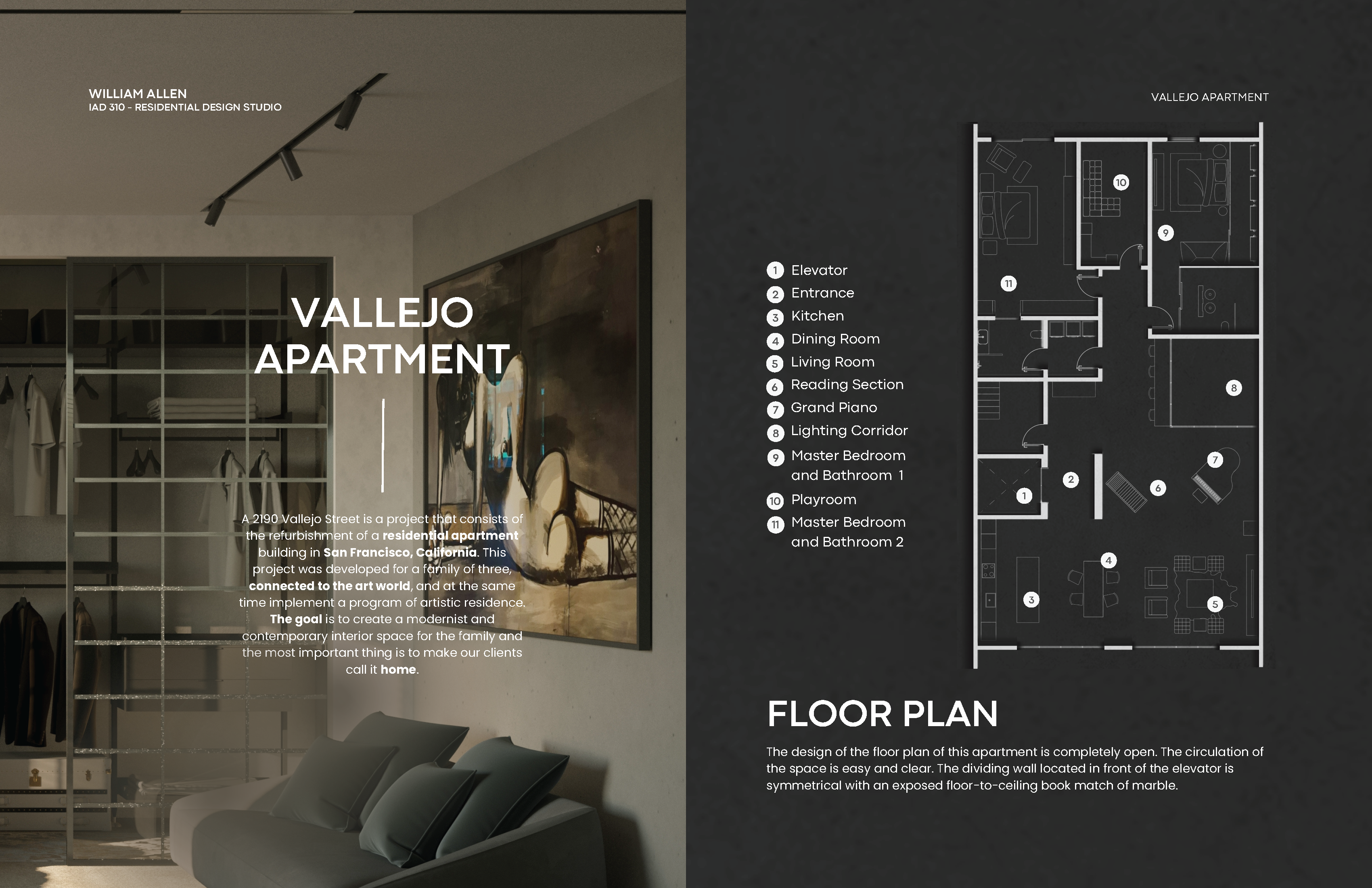 Vallejo Apartment - Floor Plan - William Allen