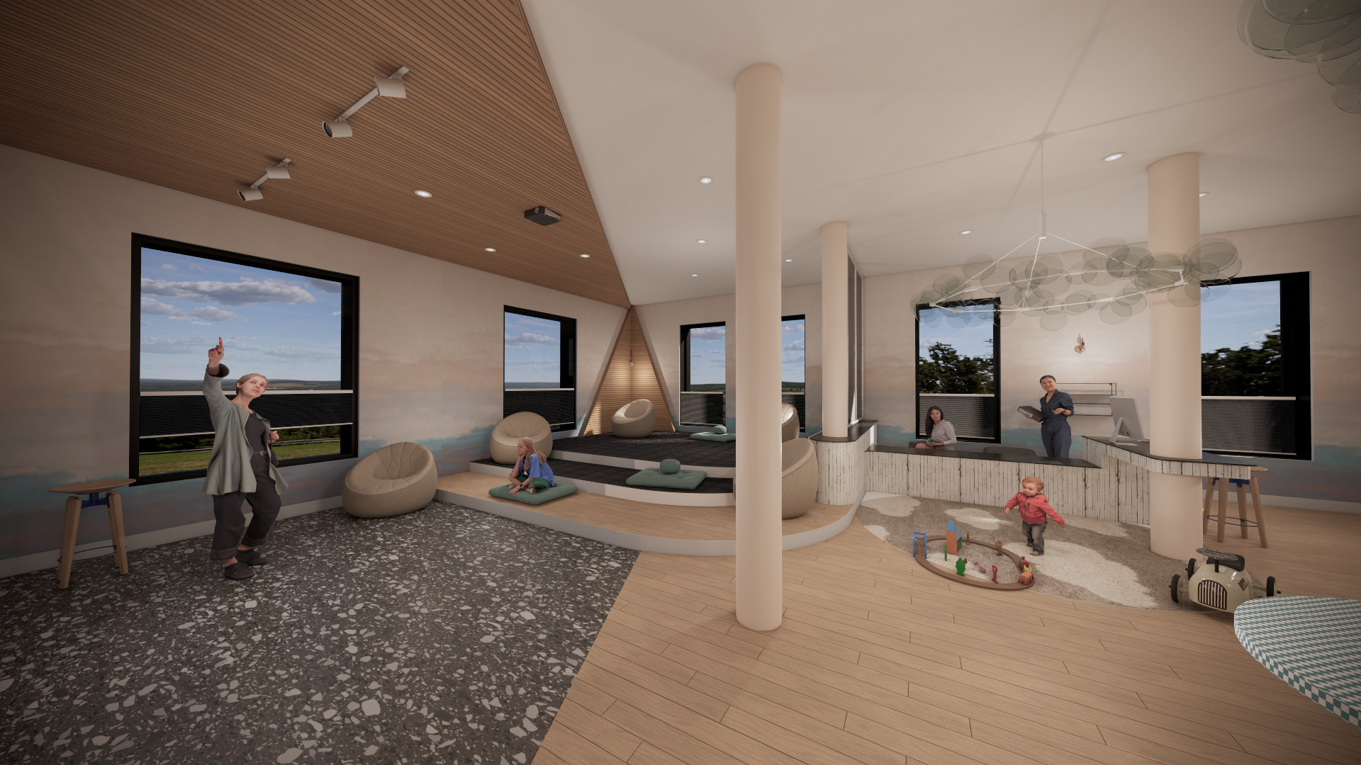 the sitting room - Daycare Rendering 4