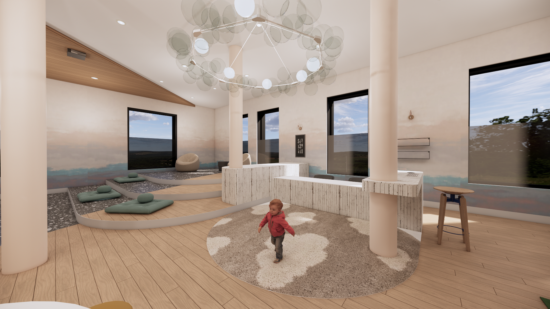 the sitting room - Daycare Rendering