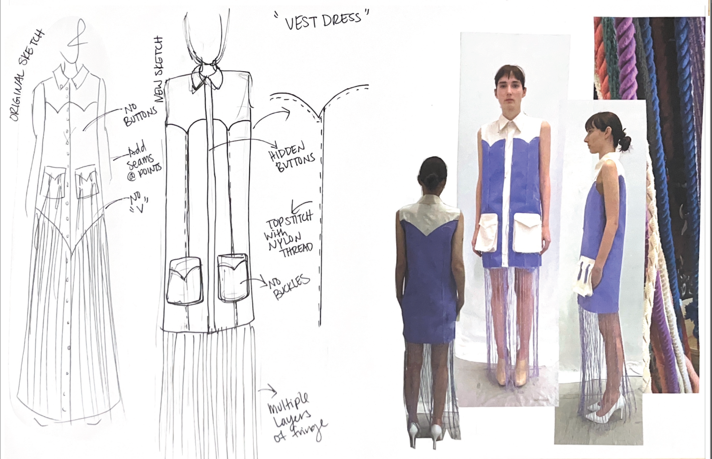 Look 3 "Vest Dress": Development 