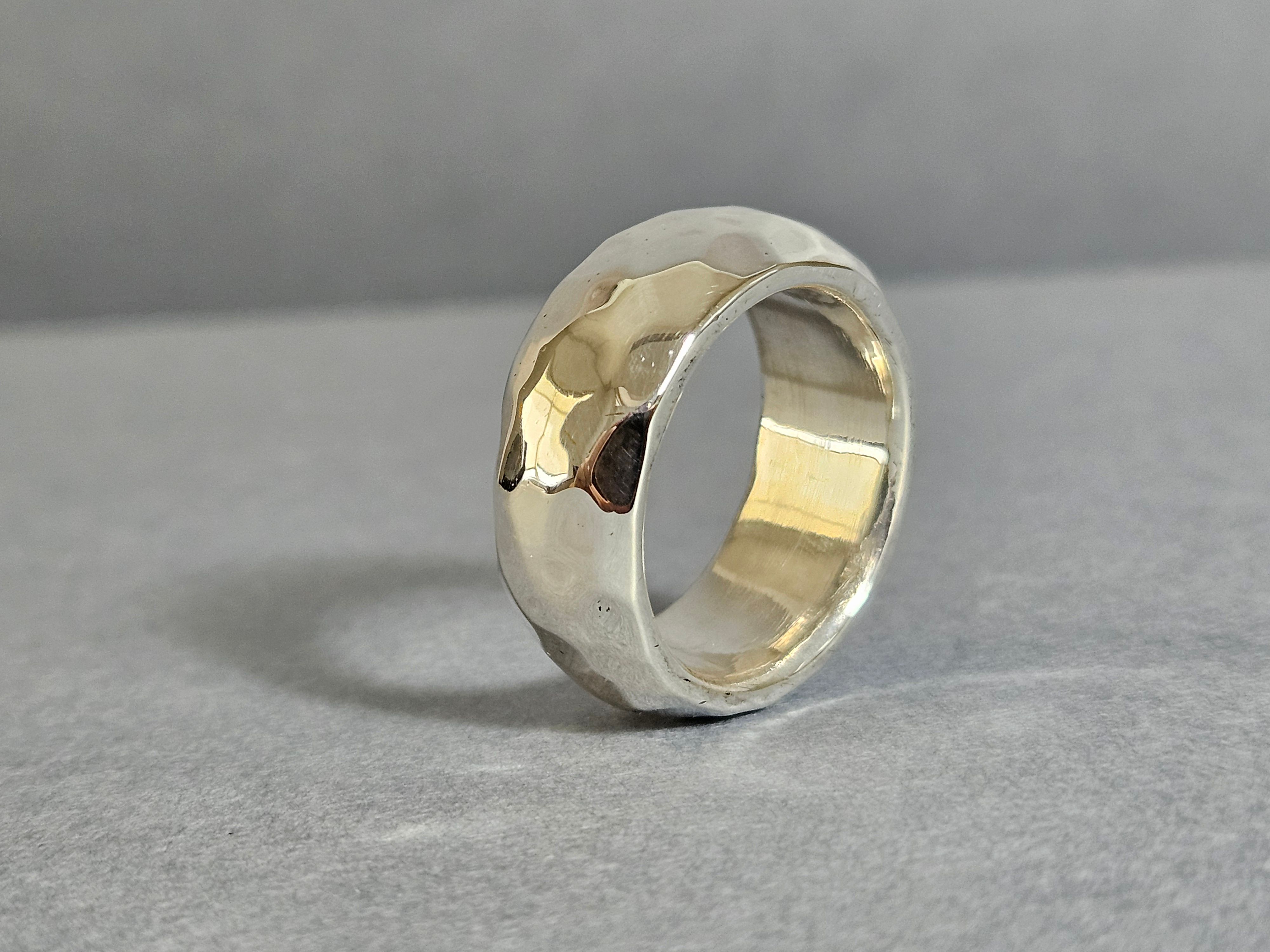 A size 13 ring casted completely from sterling silver