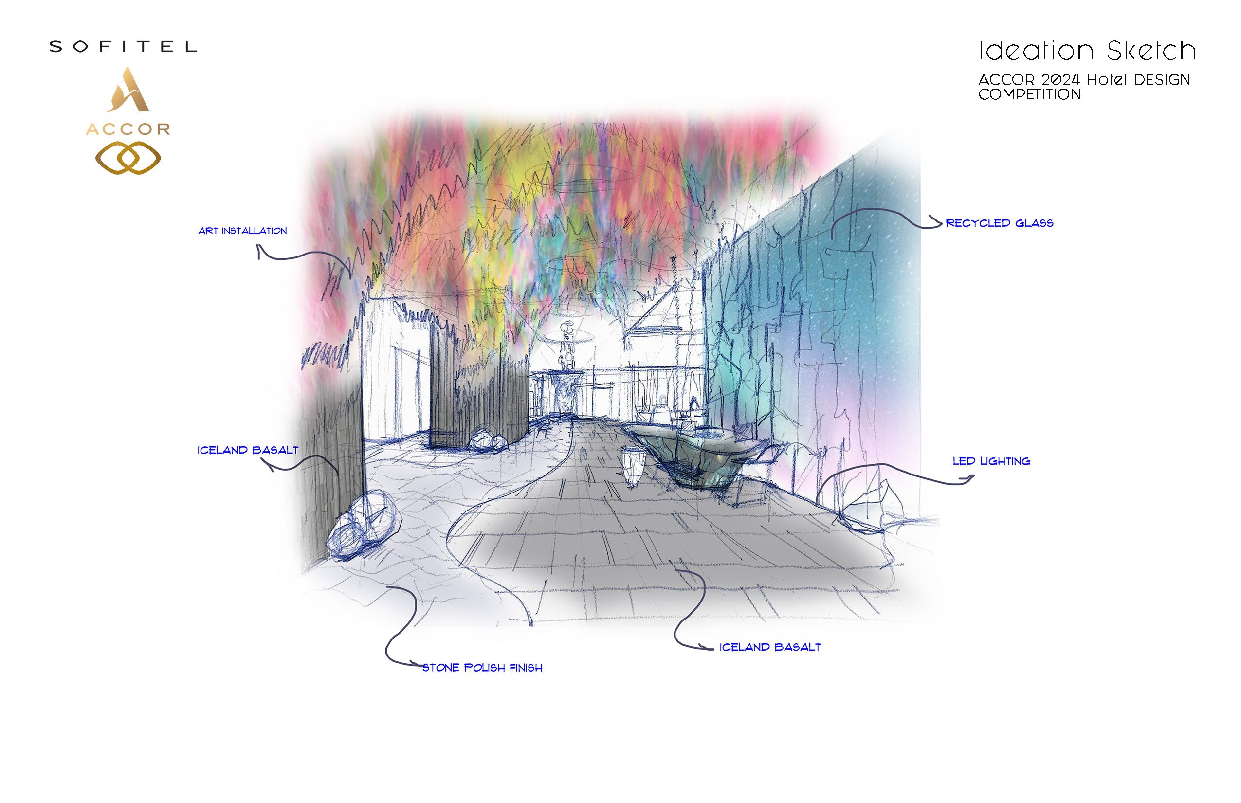 ACCOR 2024 Hotel DESIGN Hand Sketch Main Entrance - eebbee augusta23