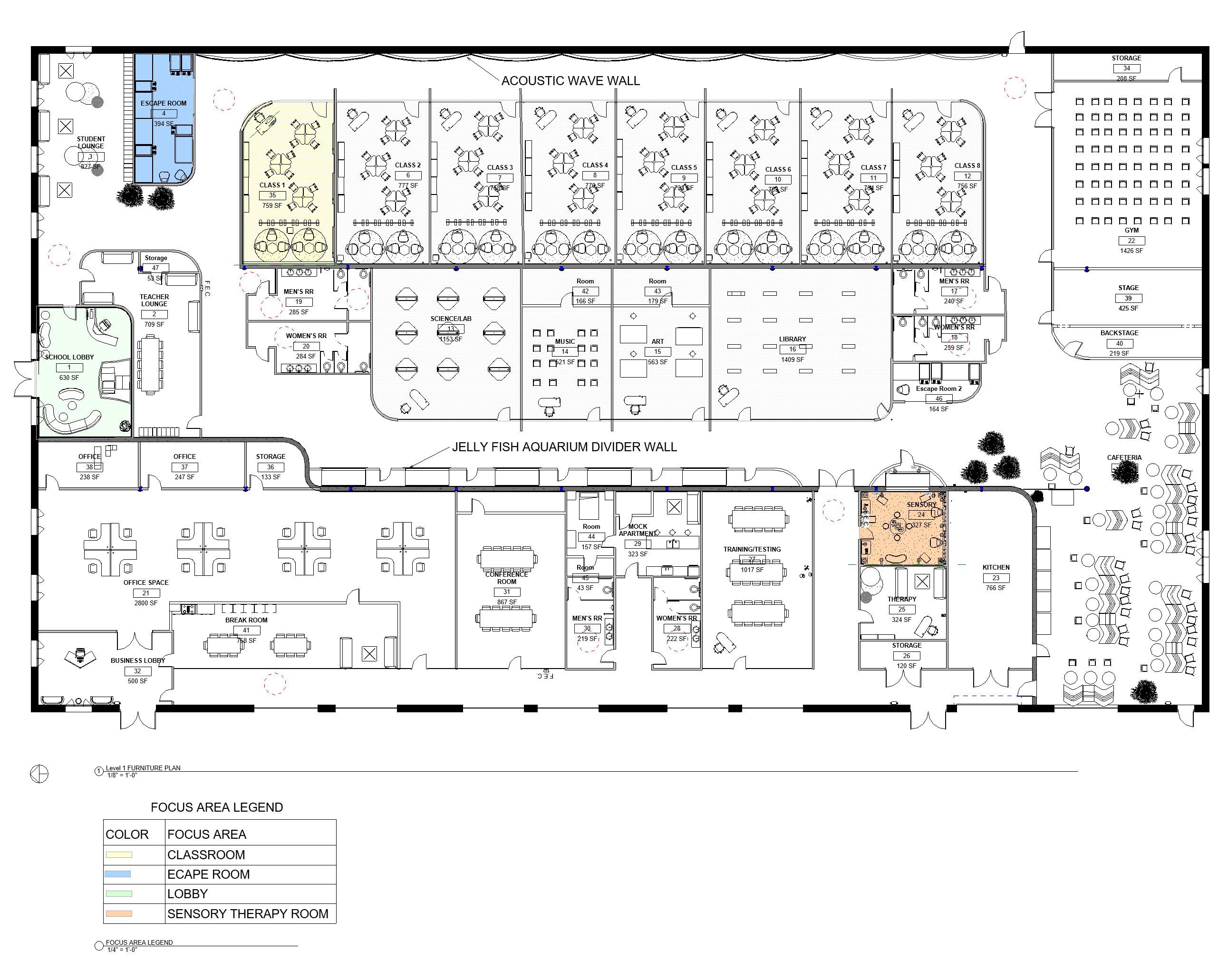 Spectra Academy & Center Overall Floor Plan - Renee Schwandt