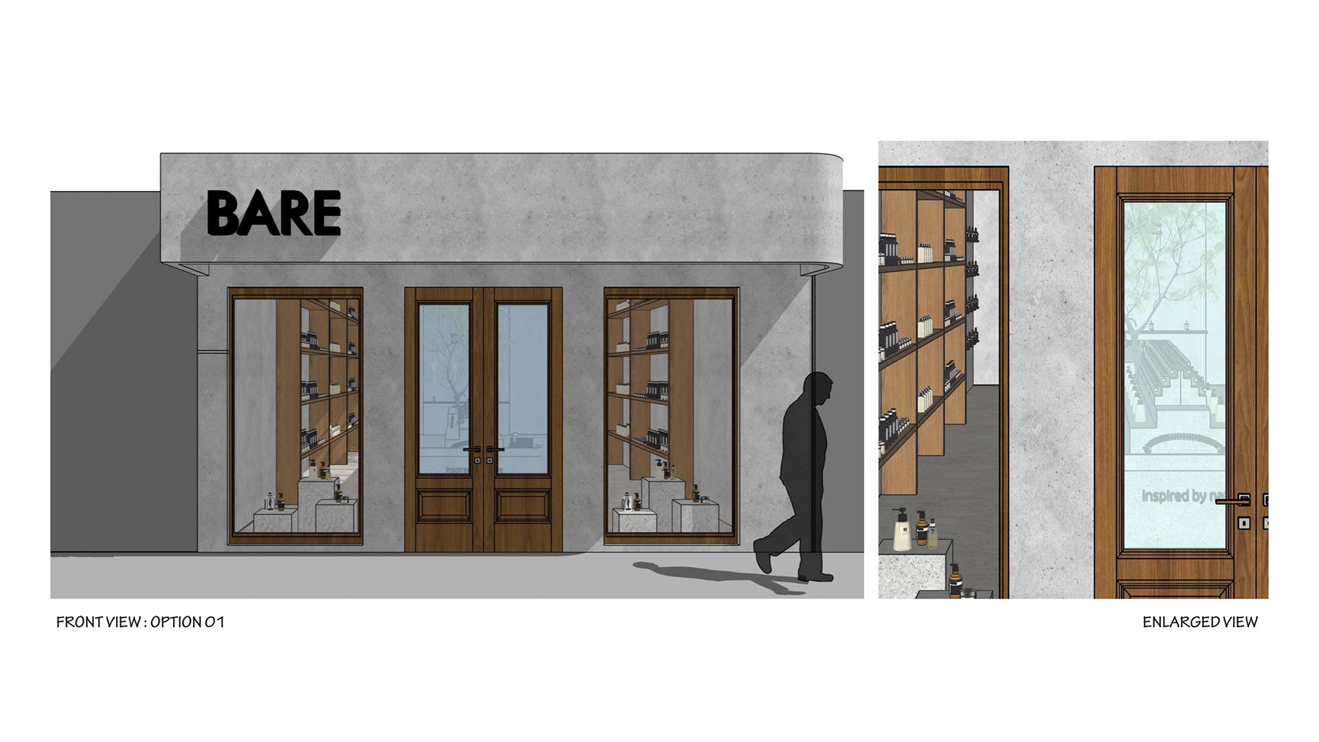 Retail Design- Front Elevation View 1 - Shalmali .Nigudkar