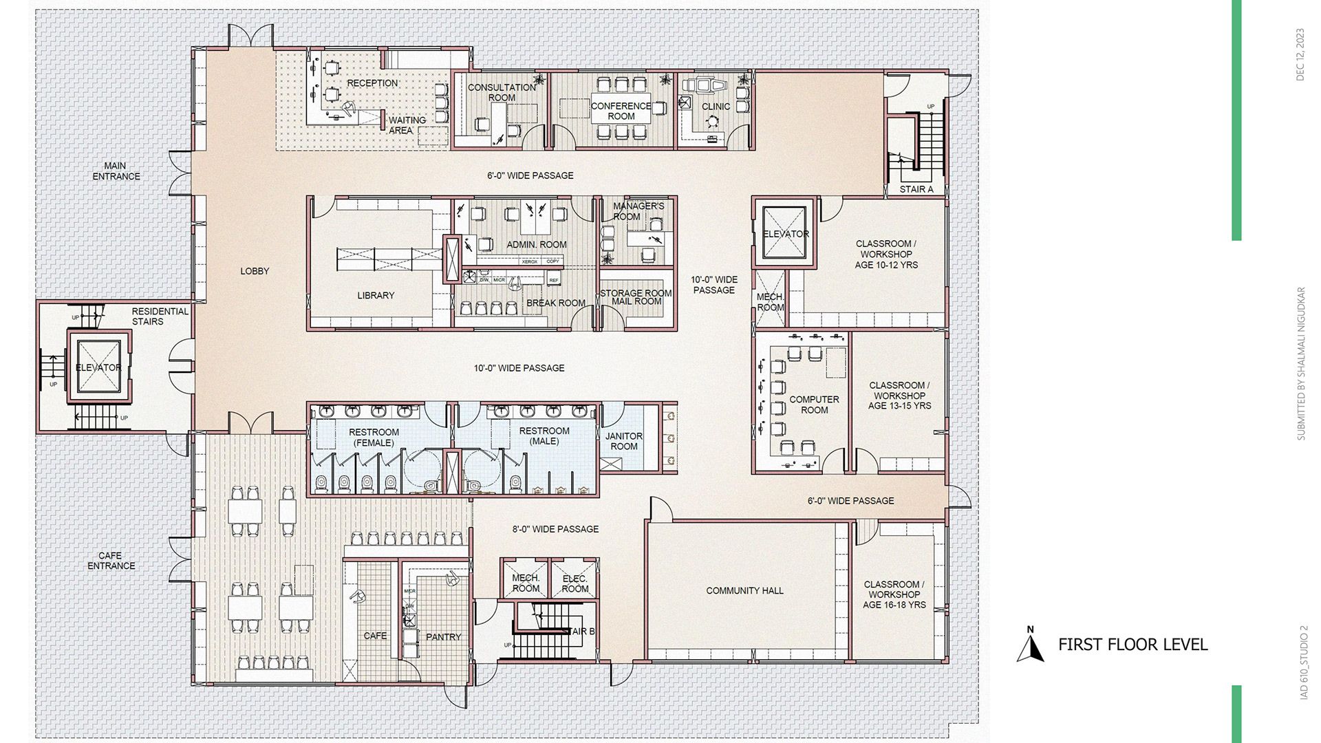 Community Center_Level 1 Floor Plan - Shalmali .Nigudkar