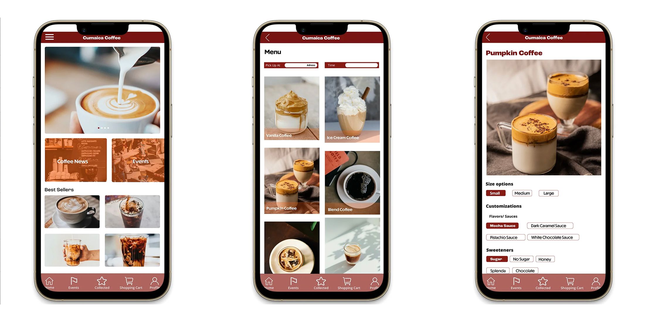 Coffee Shop App design