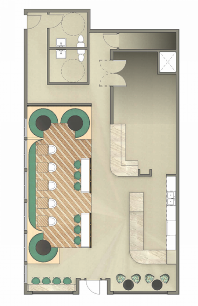 The Coast Cafe & Bakery floor plan - hongli zhao