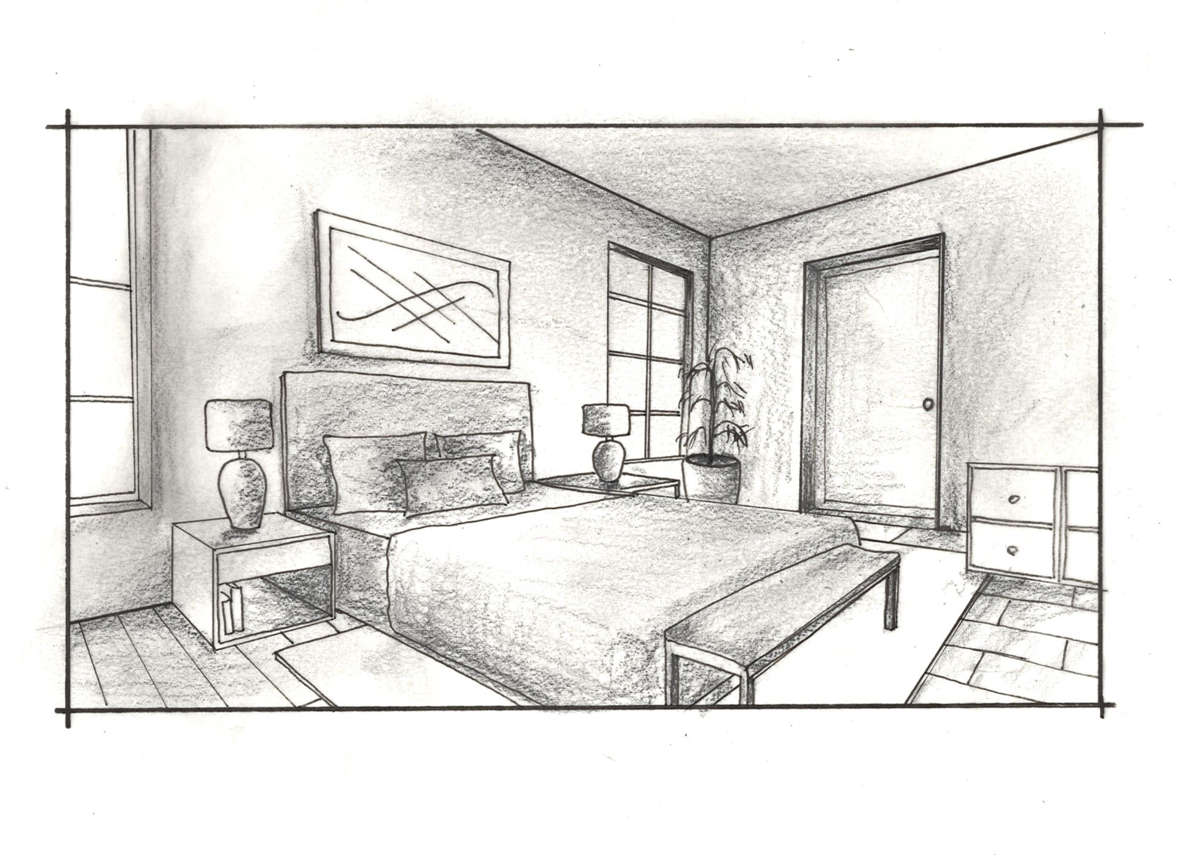 Bedroom Sketch - Parisa Ahmad