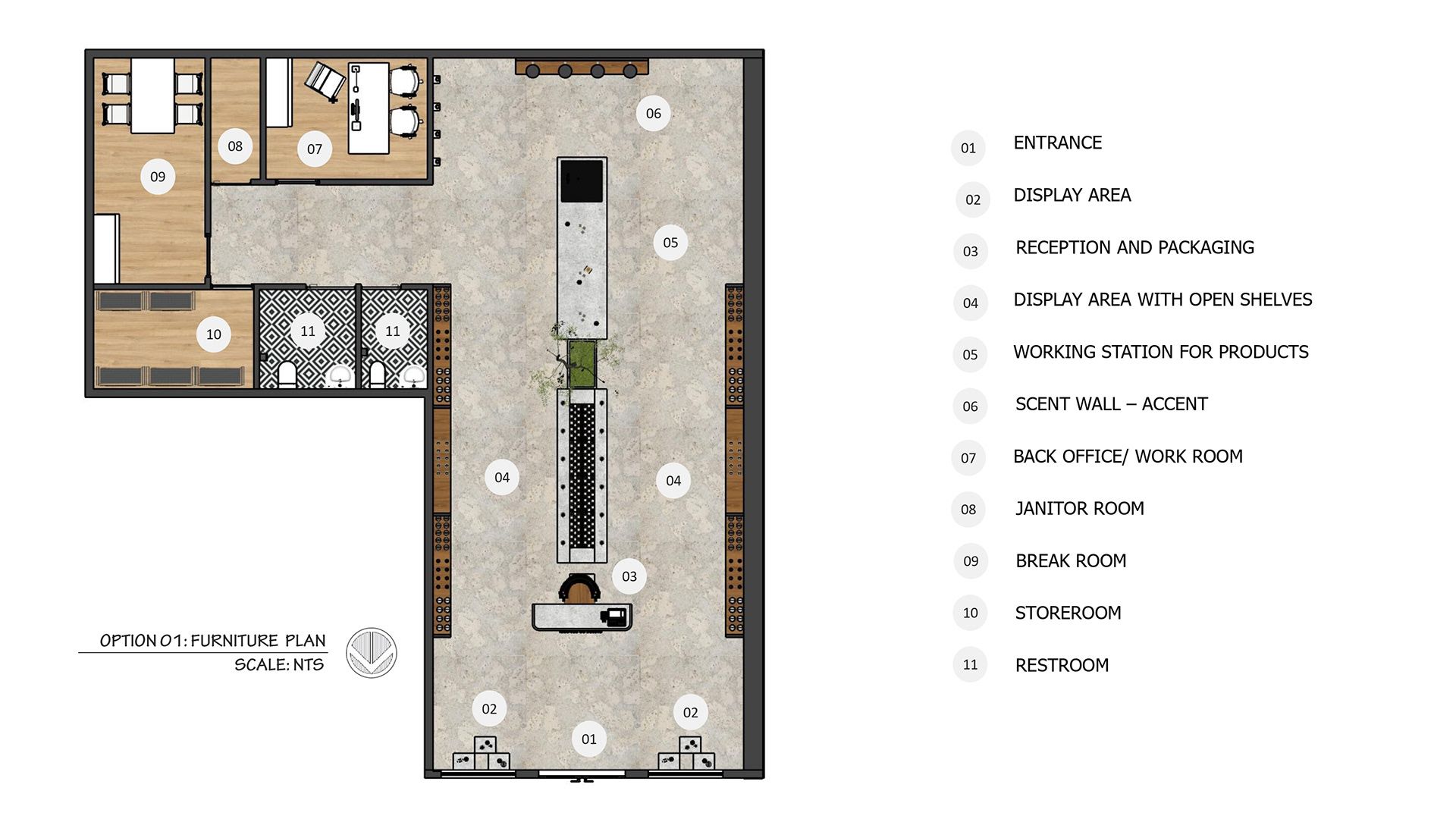 Retail Design- Floor Plan View 1 - Shalmali .Nigudkar