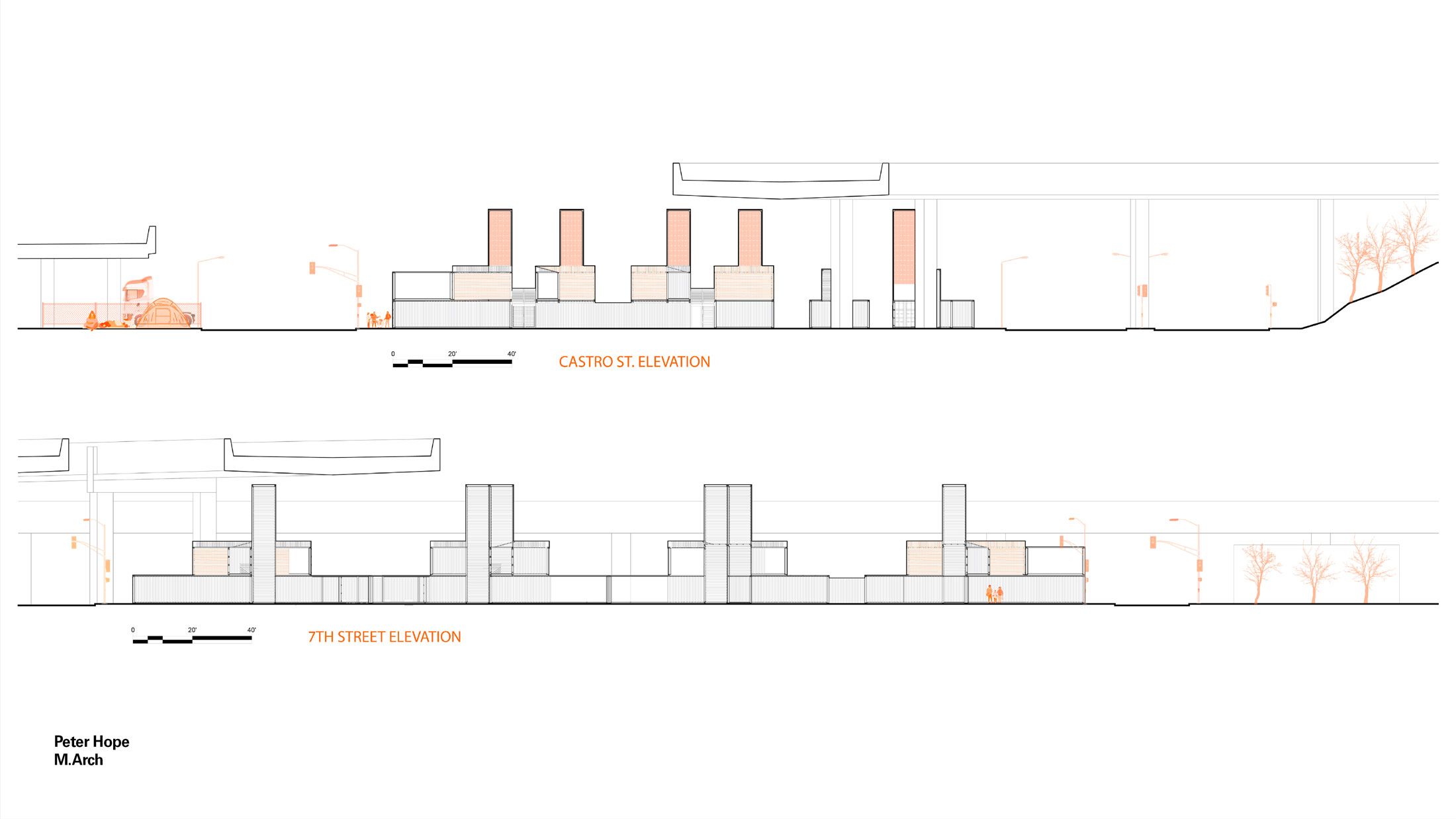 Urban Refuge: Assisting in the Development of Tent Communities - Elevation