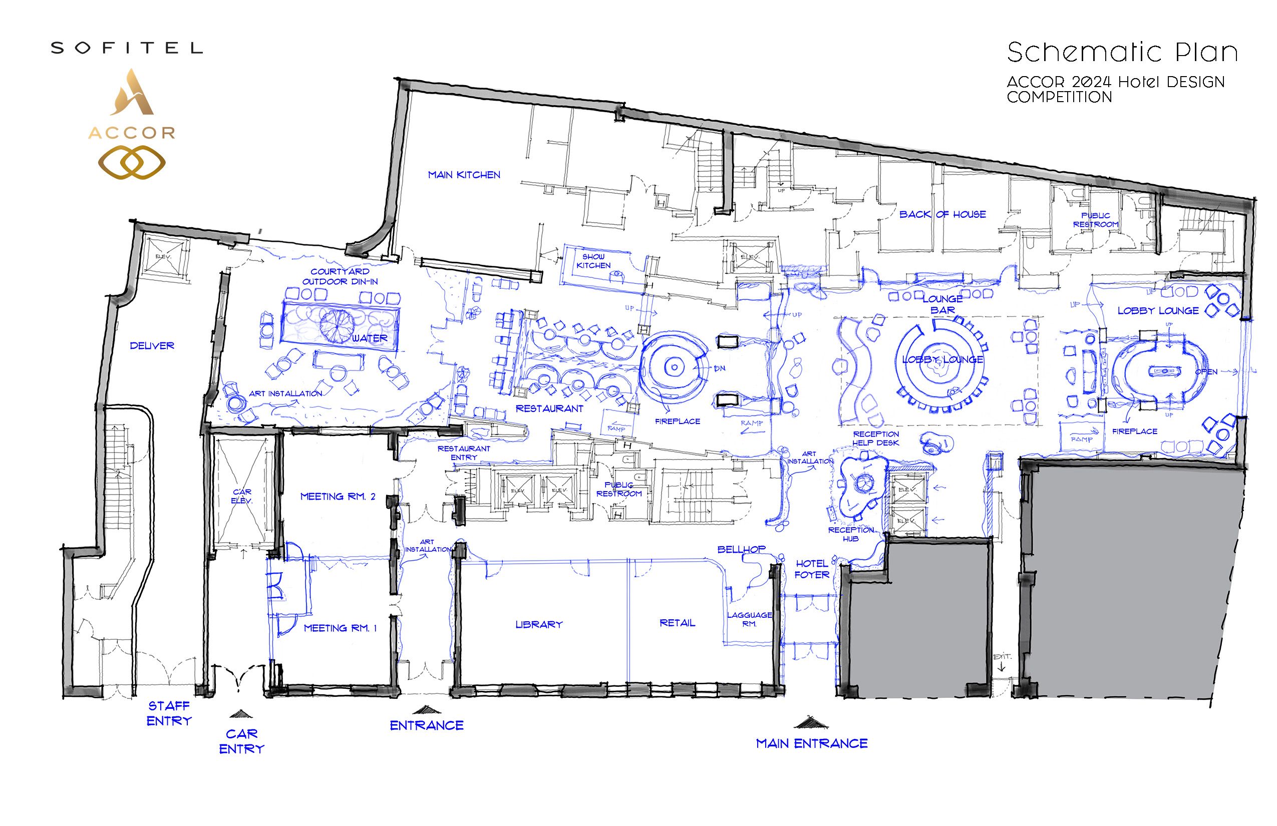 ACCOR 2024 Hotel DESIGN Hand Sketch Plan - eebbee augusta23