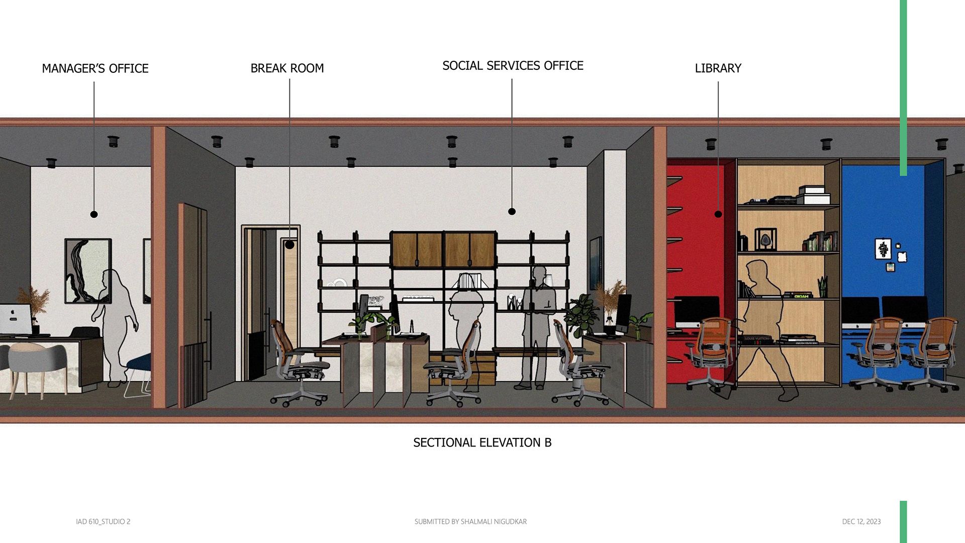 Community Center_Sectional Elevation View 1 - Shalmali .Nigudkar