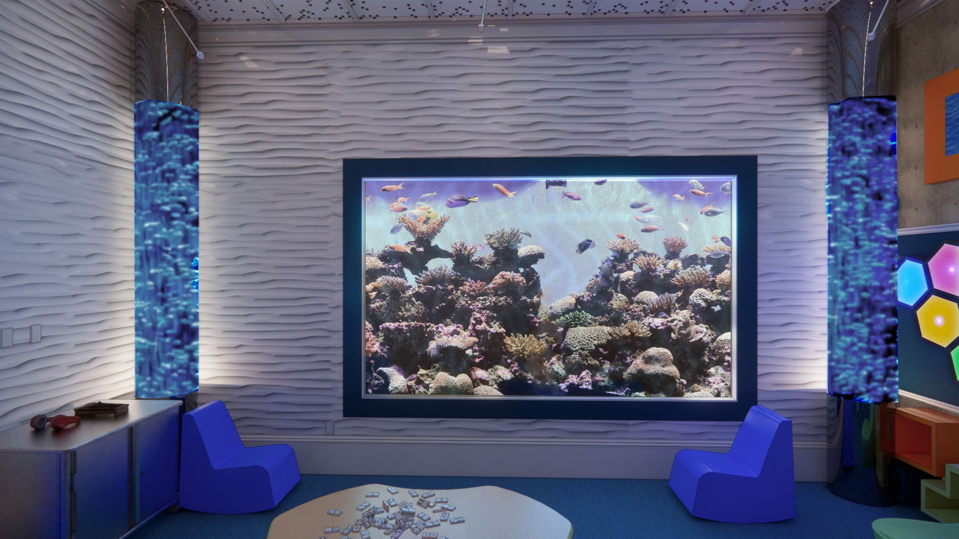 Sprectra Academy - Sensory Therapy Room Aquarium Wall - Renee Schwandt