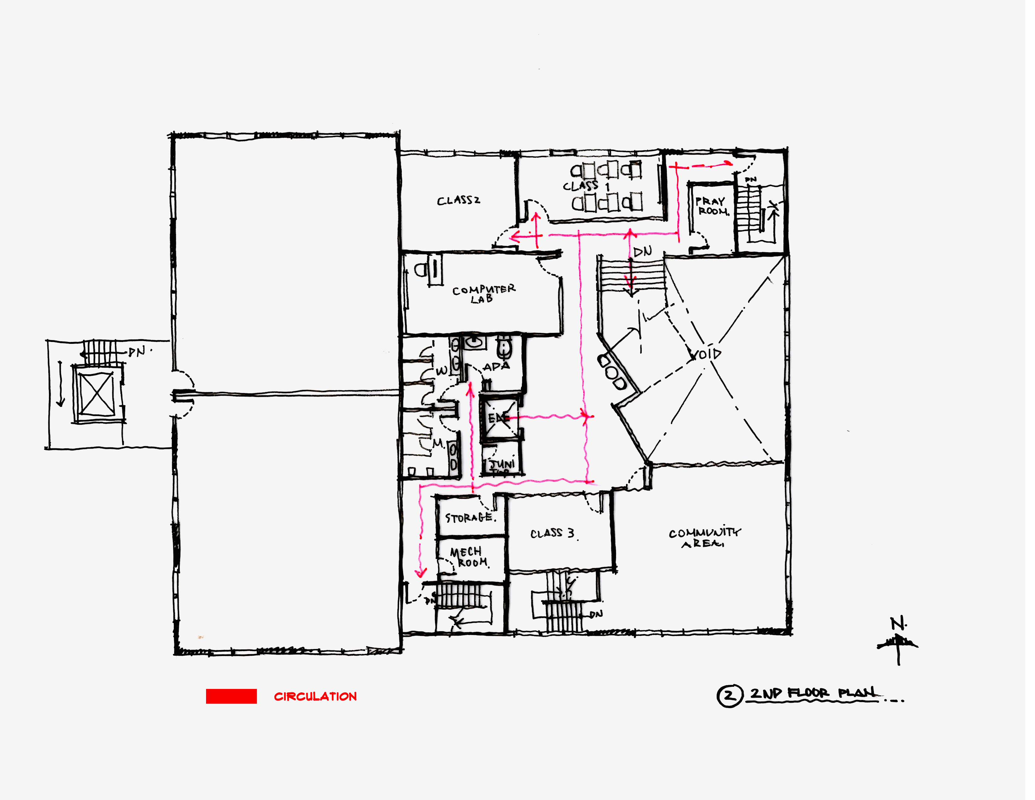 Studio_2_Community_Center_Second Floor Plan_Troeger_P - Prapimpan Troeger