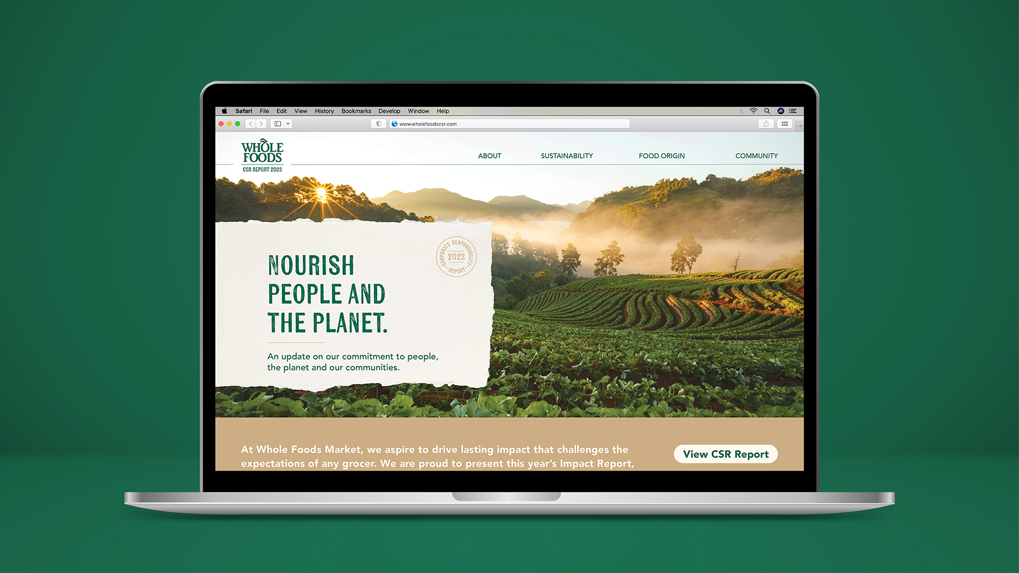 Whole Foods CSR Report Website