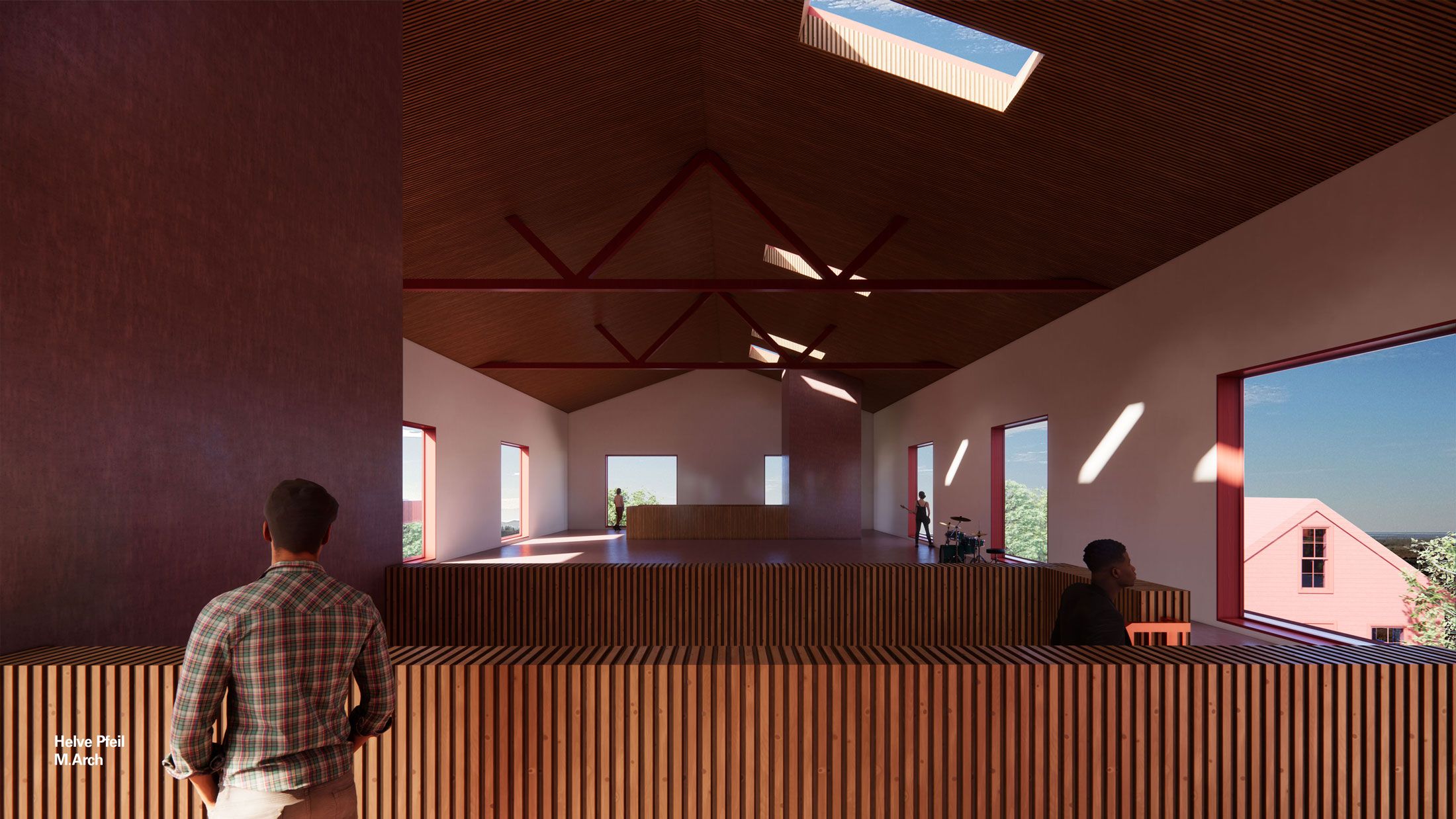 Adaptability - Adaptable Community Center: Architecture in a Rural Context – Interior Perspective