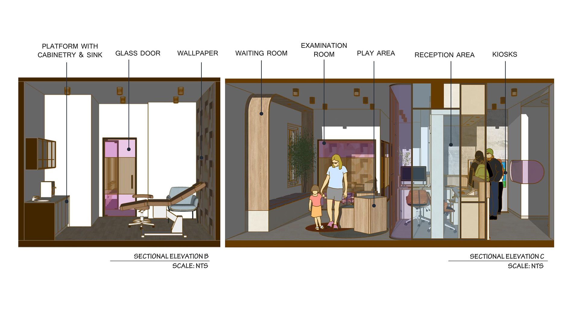 Medical Office-Sectional Elevation View 1 - Shalmali .Nigudkar