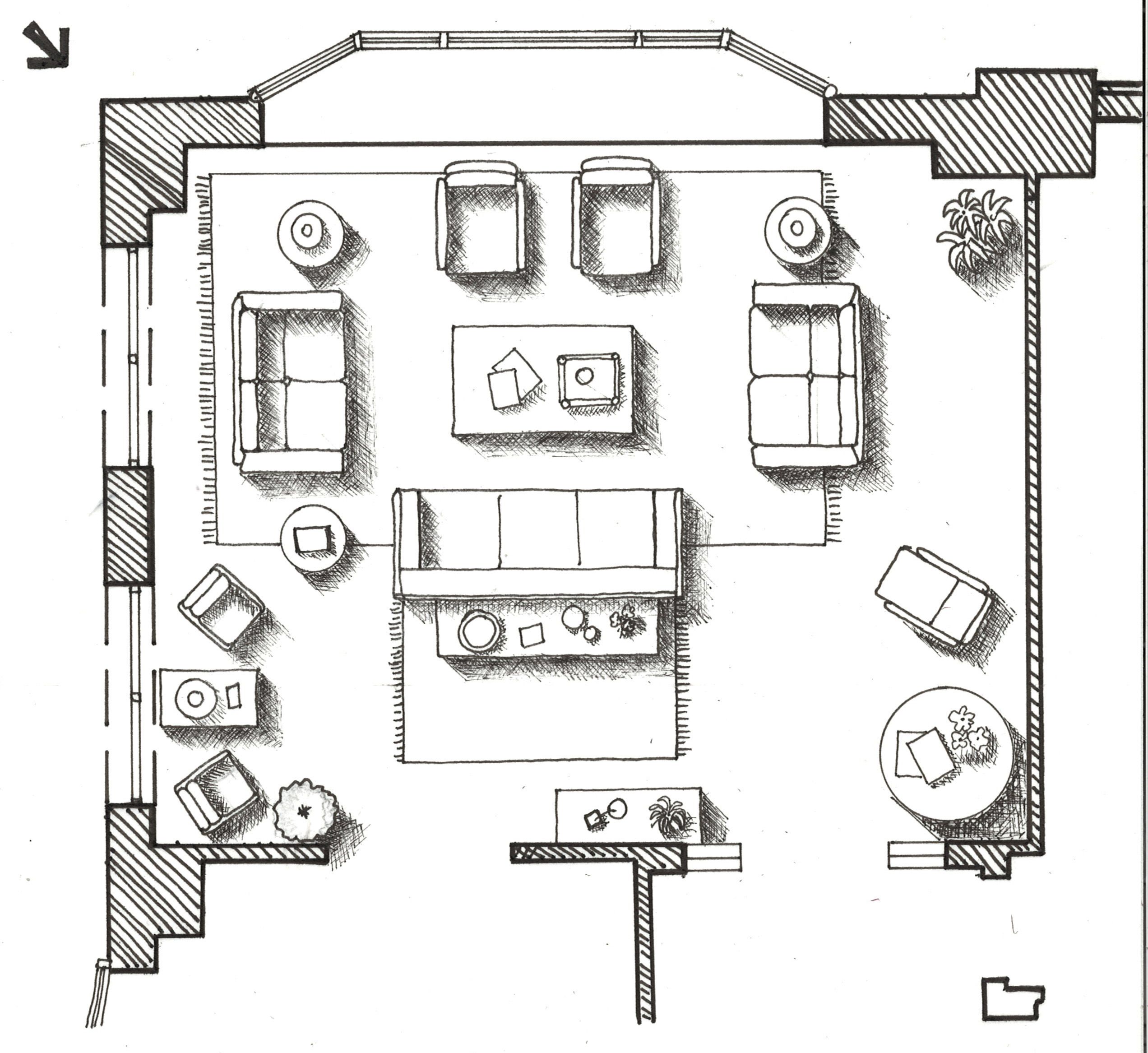 Floor plan Sketch - Parisa Ahmad