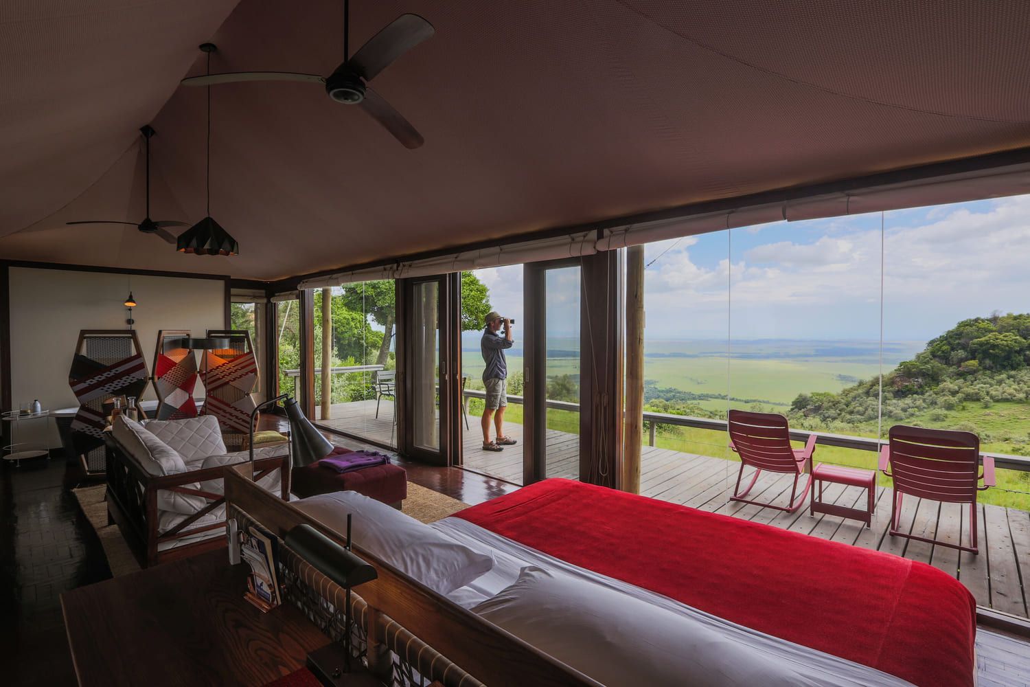 A private suite at Angama Mara in Kenya