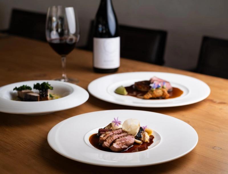 snippet of the 5-course menu at Clara's Barn