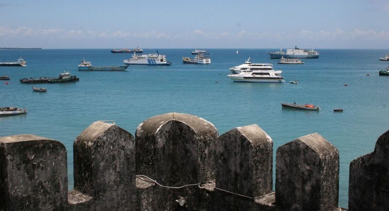 Blick von Stone Town auf den Hafen von Sansibar