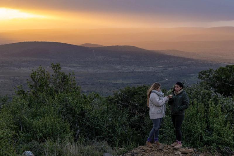 Sunset at Kwandwe Private Game Reserve in South Africa