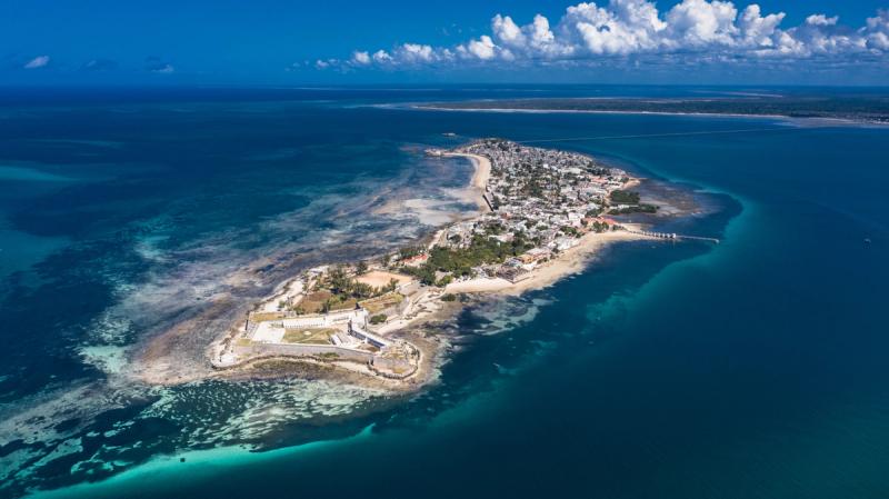 Aerial photo of Island of Mozambique.