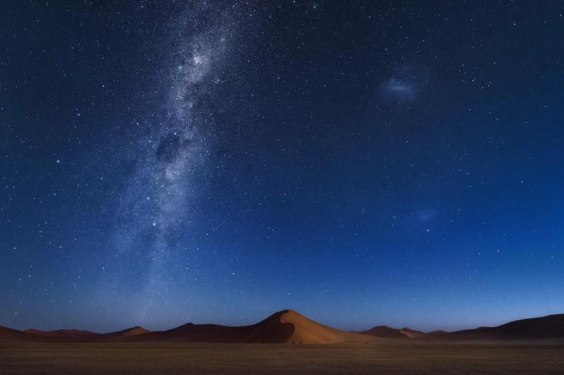 The milky way above the Namibia desert