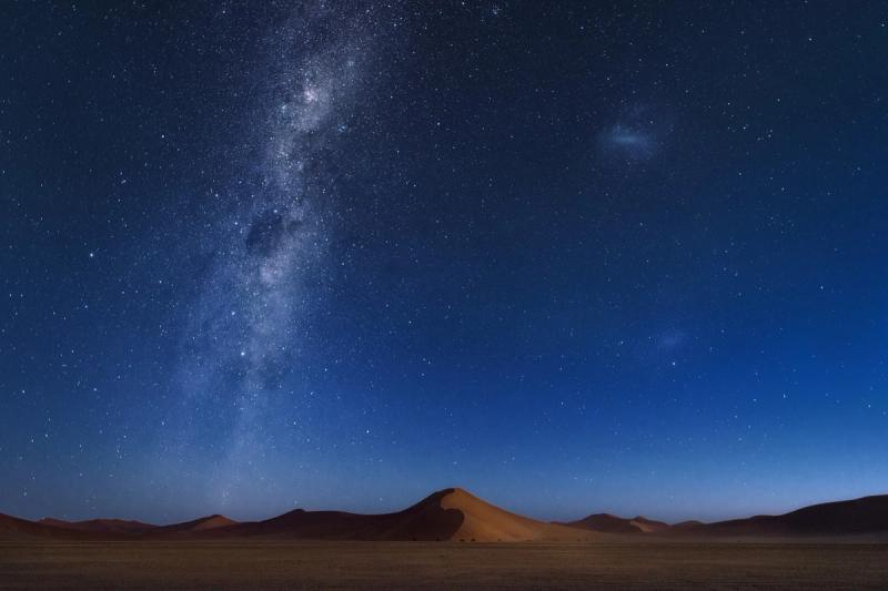 The milky way above the Namibia desert
