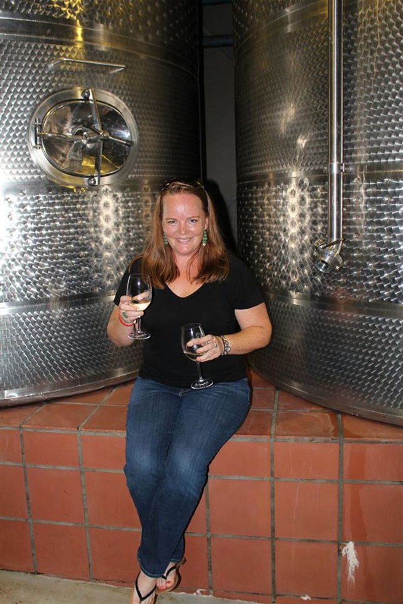 Sam tasting wine in the Cape Winelands