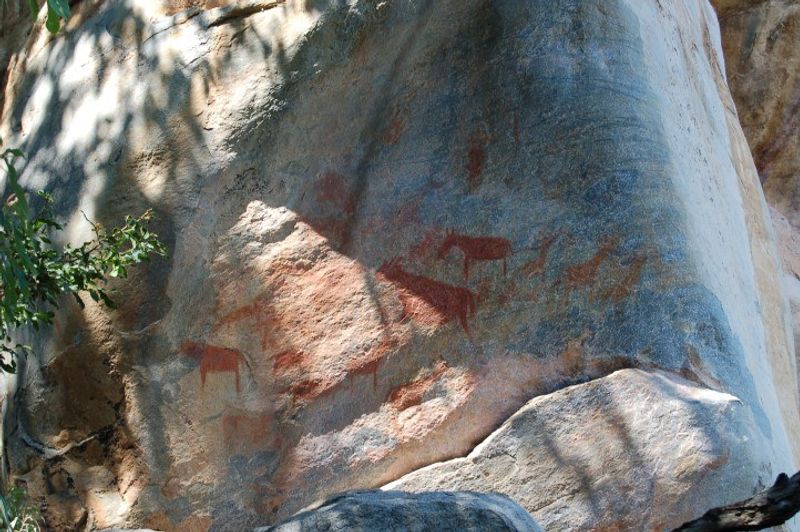 Tsodilo Hills rock art in the Kalahari Desert