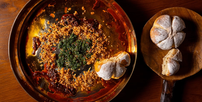 Bread with a spice dip 