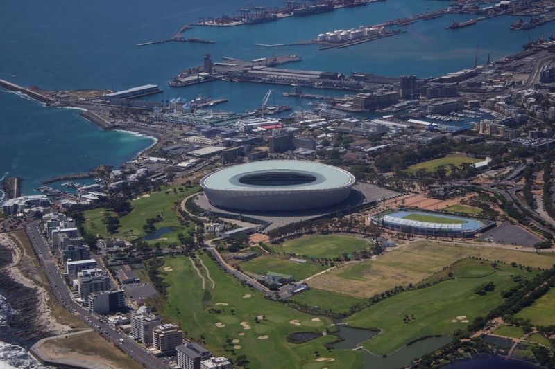 Das Stadion von Kapstadt von oben