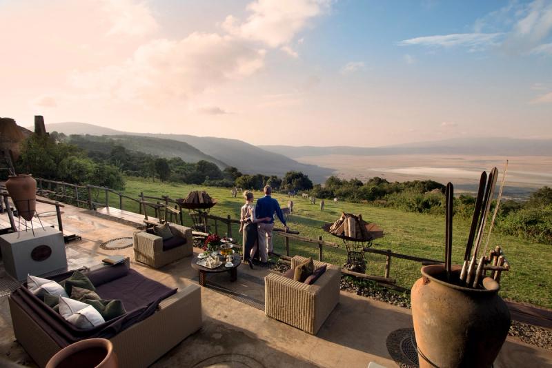 Ausblick von der &Beyond Ngorongoro Crater Lodge