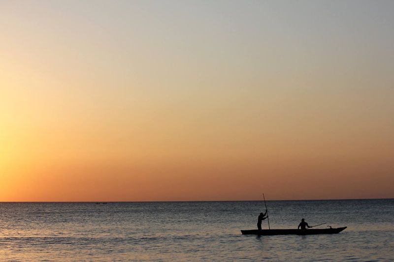 Pirogue, Nungwi, Zanzibar, Tanzanie.