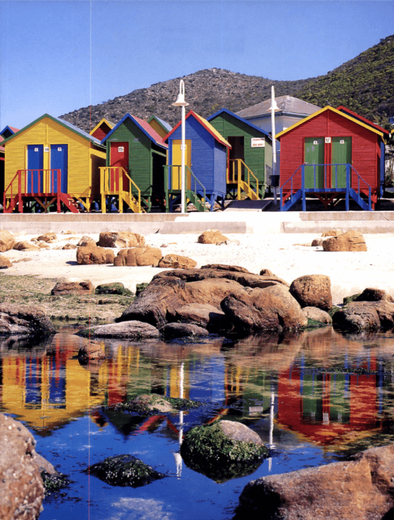 Casas coloridas em Muizenberg, Cape Town