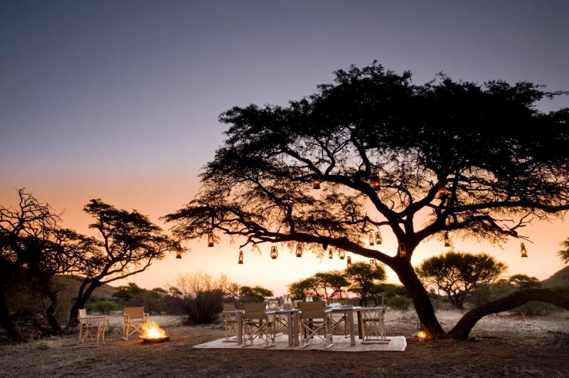 Una puesta de sol mágica en Tswalu, Crédito de la foto: Tswalu Turkuni Lodge