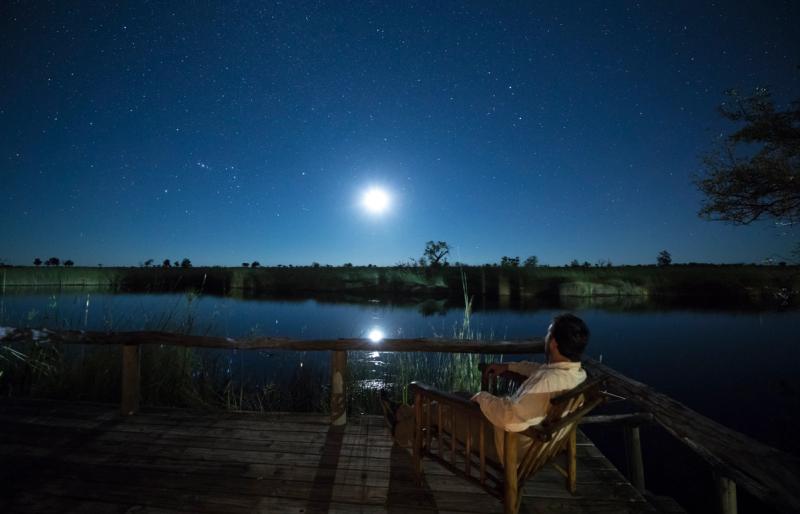 moonrise in okavango delta