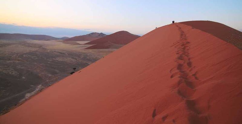 Climbing the Dunes of Sossusvlei at Sunrise