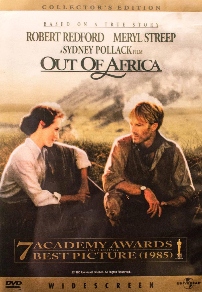 Portada de Maemorias de África, con Meryl Streep y Robert Redford