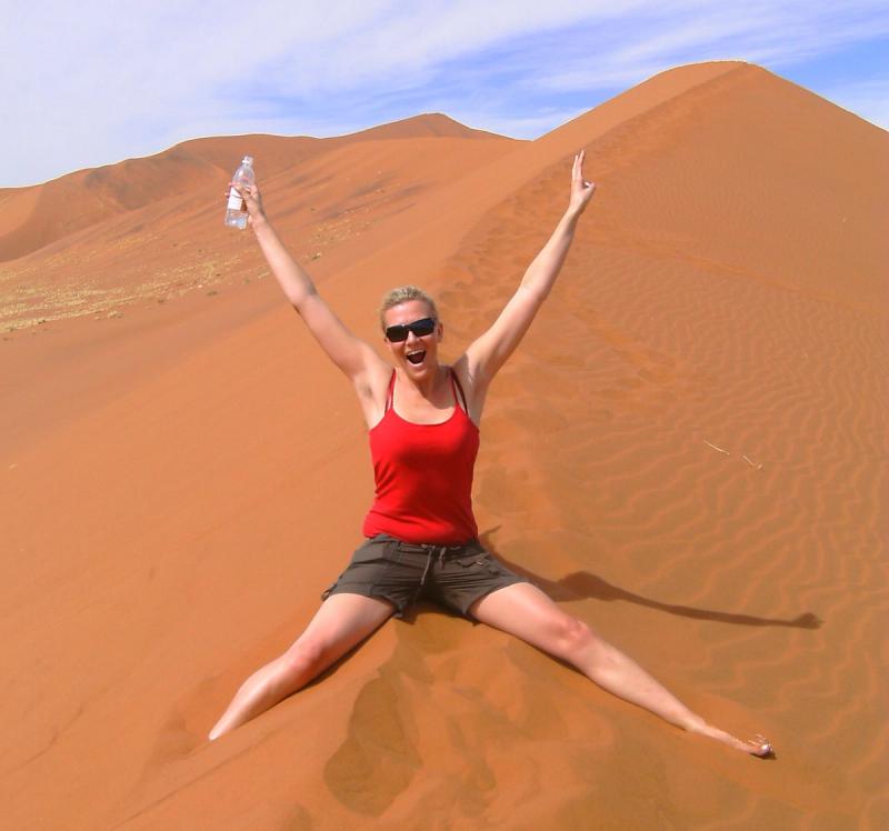 Peggy au Sossusvlei