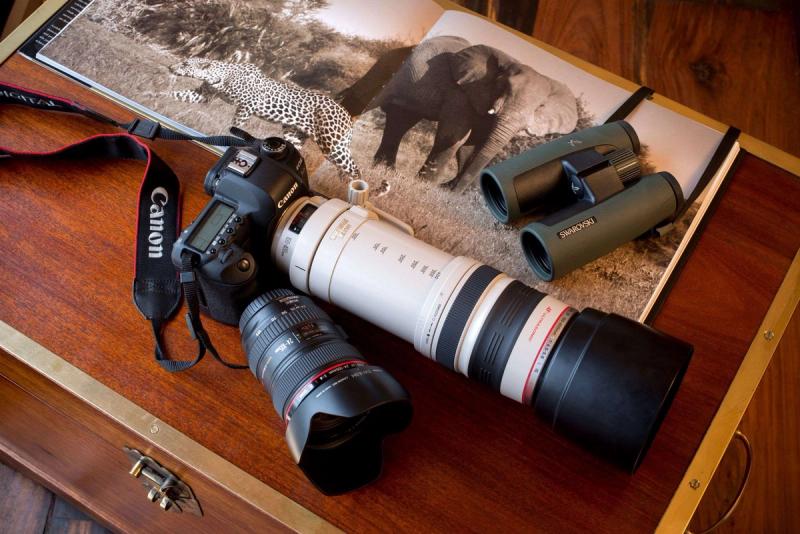 Camera equipment at Great Plains Botswana 