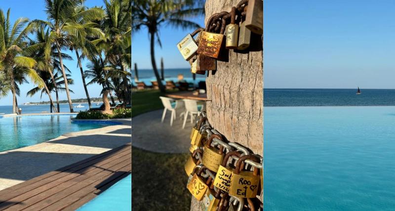 Photo collage of Sam's stay at Vilanculos Beach Lodge