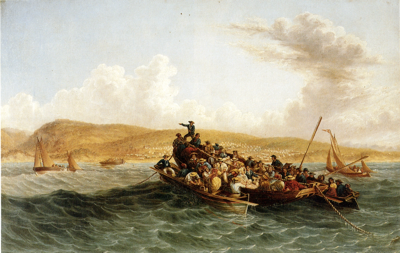 Gemälde der Siedler von 1820 bei ihrer Ankuft in der Algoa Bay - Bester Reiseführer Südafrika