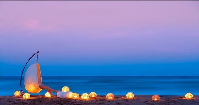 Abend Strand Ponta Mamoli